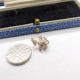 Sterling Silver Travelling Donkey with Baskets Charm Pendant Vintage c1970