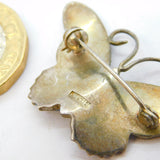 Sterling Silver & Colourful Enamel Butterfly Brooch Pin Antique c1940 Art Deco