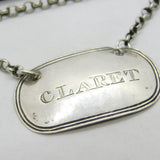 Georgian Sterling Silver Bright Cut Claret Wine Decanter Label 1831 Birmingham