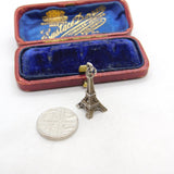 Sterling Silver Eiffel Tower Paris Charm Pendant Vintage c1970
