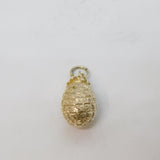 Sterling Silver Textured Pineapple Charm Pendant Vintage c1970