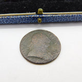 King William III Half-Penny Coin c1695 Very Worn Condition Antique