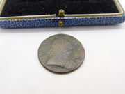 King William III Half-Penny Coin c1695 Very Worn Condition Antique