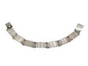 Sterling Silver Lined Pattern Panel Bracelet Antique c1940s Art Deco