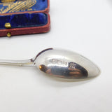 Sterling Silver & Enamel Carlisle Crest Terminal Spoon 1932 Birmingham Antique