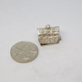 Sterling Silver Couple in the Hay Barn Erotic Charm Pendant Vintage c1970