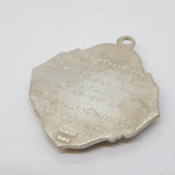 Sterling Silver, Gold Fronted Lawn Boules Sporting Fob Medal Vintage c1950
