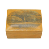 Victorian Mauchline Ware Black Gang Chine, Isle of Wight Trinket Box Antique