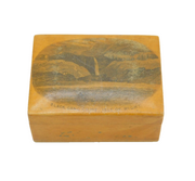 Victorian Mauchline Ware Black Gang Chine, Isle of Wight Trinket Box Antique