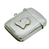 Edwardian Sterling Silver Queen Victoria Vesta Case Antique Birmingham