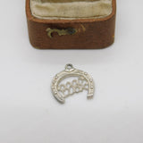 Sterling Silver Good Luck Horseshoe Charm Pendant Vintage c1970