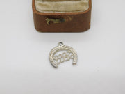 Sterling Silver Good Luck Horseshoe Charm Pendant Vintage c1970