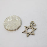 Sterling Silver Star of David Charm Pendant Vintage c1970