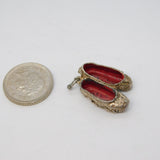 Sterling Silver Pair of Shoes Charm Pendant Vintage c1970