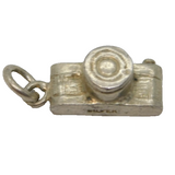 Sterling Silver Camera Charm Pendant Vintage c1970