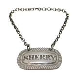 George III Sterling Silver Sherry Decanter Label Antique c1810s