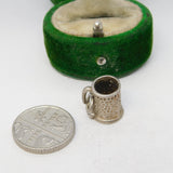 Sterling Silver Beer Mug Tankard Charm Pendant Vintage c1970