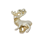 Sterling Silver Moose Or Reindeer Charm Pendant Vintage c1970