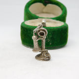 Sterling Silver Traditional Telephone Charm Pendant Vintage c1970