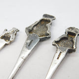 Sterling Silver Goldilocks' Three Bears Set of Spoons Vintage 1990 Birmingham