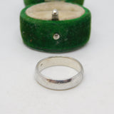 Sterling Silver Wedding Band Ring Vintage c1970 Size O 1/2 UK