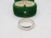 Sterling Silver Wedding Band Ring Vintage c1970 Size O 1/2 UK