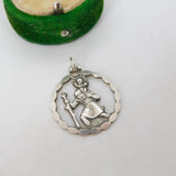 Sterling Silver St Christopher Travel Charm Pendant Vintage c1970