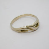 Sterling Silver Studio Style Twist Pattern Dress Ring Vintage c1970 Size L