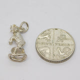 Sterling Silver Performing Elephant Charm Pendant Vintage c1970
