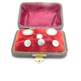 Victorian Boxed Set of Sterling Silver Studs & Buttons Antique 1867 London