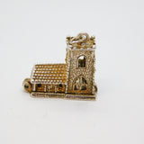 Sterling Silver Opening Church With Wedding Scene Charm Pendant Vintage c1970s