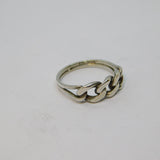 Sterling Silver Flat Curb Link Dress Band Ring Vintage c1970 Size J