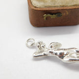 Sterling Silver Classical Nude Figure Large Charm Pendant Vintage c1970