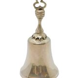 Italian Sterling Silver Floral Pattern Small Dinner Bell Vintage c1980s