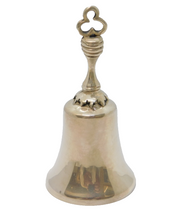 Italian Sterling Silver Floral Pattern Small Dinner Bell Vintage c1980s