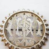 Victorian Sterling Silver Monogram Initials Sweetheart Brooch Antique c1880