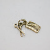 Sterling Silver Scissors & Comb Charm Or Pendant Vintage c1970s