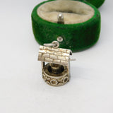 Sterling Silver Good Luck Wishing Well Charm Pendant Vintage c1970