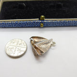 Sterling Silver Traditional Sailing Boat Charm Pendant Vintage c1970