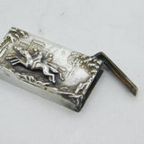 Victorian Sterling Silver Novelty Horse Racing Vesta Case Antique 1897 Sheffield