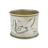 20th Century Russian .84 Silver Floral Pattern Napkin Ring Antique c1920s