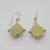 Pair of Sterling Silver Cabochon Moonstone Long Dangly Earrings Vintage c1970