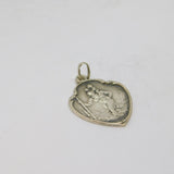 Sterling Silver Scenic St Christopher Travel Charm Pendant Vintage c1970