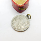 King Charles II 1676 Sterling Silver Coin Pendant Charm Antique