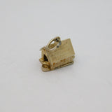 Sterling Silver Opening Dog Kennel With Dog Inside Charm Pendant Vintage c1970s