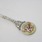 Sterling Silver Enamel Stratford-On-Avon Breakfast Egg Spoon Antique 1917