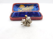 Sterling Silver Cart Carrying Buckets Charm Pendant Vintage c1970