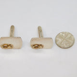 Pair Of Sterling Silver With Gold Ichthys Cufflinks Vintage c1990