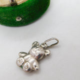 Sterling Silver Teddy Bear Charm Pendant Vintage c1970
