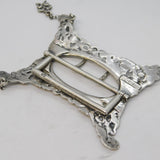 Victorian Sterling Silver Floral Ladies Buckle Antique c1880s